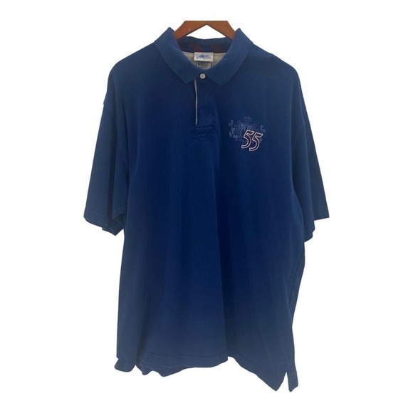 XXL Disneyland Resort Short Sleeve Polo Navy Knit 100% Cotton Mens XXL - Picture 4 of 9